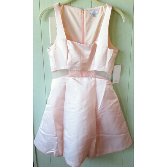 Tobi Dresses & Skirts - 🆕NWT TOBI light pink blush mesh cutout prom dress